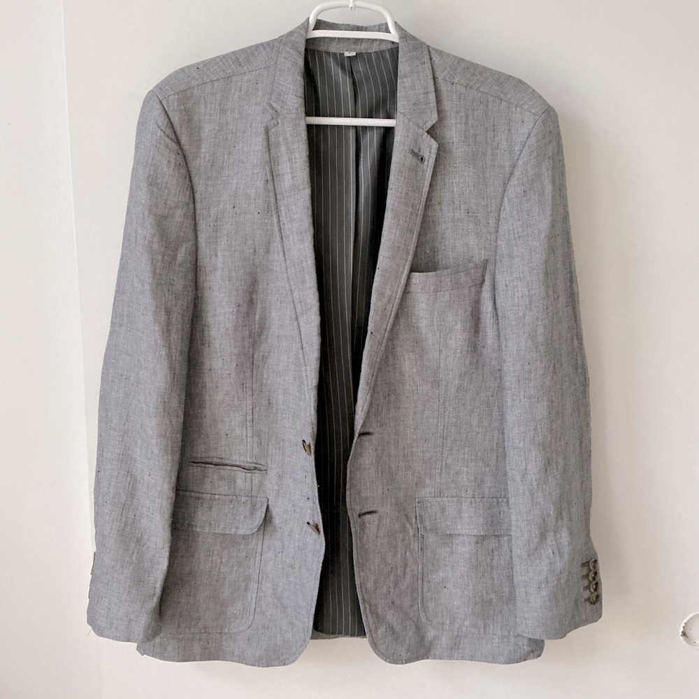 100% Linen Baird McNutt Irish Linen Murano Slim Fit Blazer CorpCore - Picture 4 of 13